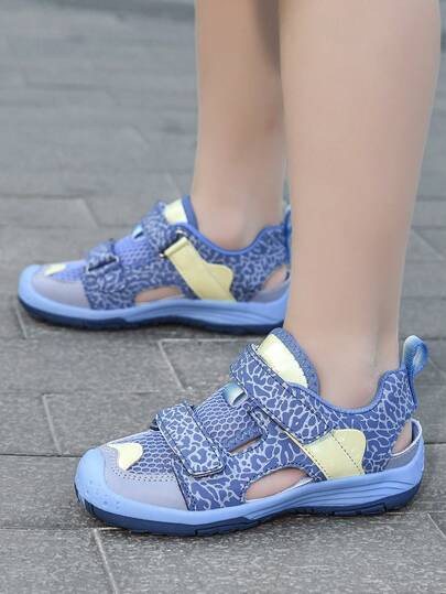 幼儿男童透气网眼凉鞋，防滑夏季运动鞋，镂空沙滩鞋