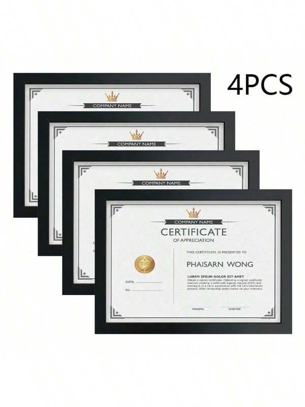 4 piezas Marcos para exhibir certificados, Marcos de fotos de escritorio, Marcos decorativos, Marcos para pintura de diamantes, Hechos de acrílico, Se pueden colocar en vertical u horizontal, Adecuados para decoración de graduación y marcos de fotos, Impresiones de arte de pared de alta calidad, Adecuados para decoración del hogar, Sala de estar, Baño, Dormitorio, Cocina, Día de la Madre, Día del Padre, Pascua y otras decoraciones festivas