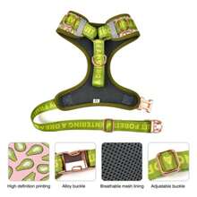 New Cute Pet Chest Harness, Breathable & Comfortable With Pendant, Suitable For Small Pets Cats Dogs Leash, Summer - Blue - View 9