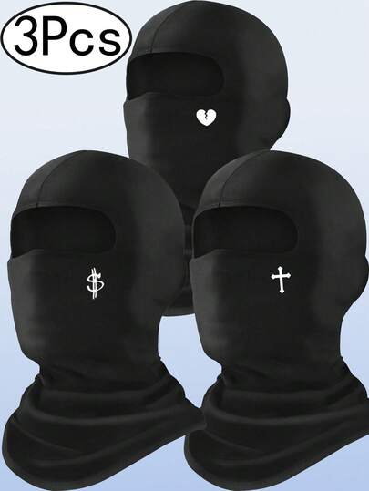 3pcs Ski Mask Set - Full Face Balaclava, Summer UV Protection Balaclava, Unisex Outdoor Sports Face Mask For Skiing, Snowboarding, Motorcycle Riding, UV Protection And Windproof