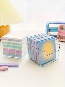 1 قطعة صندوق تخزين درج شفاف لتنظيم مكتبك - لصناديق تقسيم صغيرة - اجمع وطابق - صنف وفرز صناديق العودة إلى المدرسة