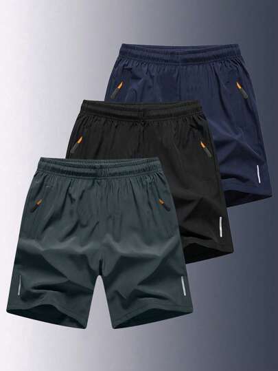 1 pièce Short de sport casual de couleur unie pour adolescents/jeunes, polyvalent pour l'été et les activités de plein air
