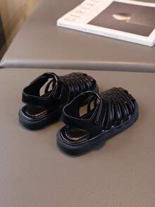 1 双夏季新款幼儿女童凉鞋韩版公主软底罗马沙滩鞋 - 黑色 - 查看 6