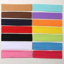 6/14pcs Color Random Unisex Stretchable Headband, Soft Fabric Headband Suitable For Long Hair And Short Hair, Very Suitable For Yoga, Running And Fitness. Home Bathroom Decor Fall Decor Back To School