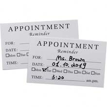 3.5 英寸 X 2 英寸预约提醒卡，适用于牙医、治疗师、医生、美发沙龙，简约设计 - 48 - 查看 4