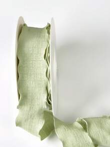 1 Roll /10 Yards 0.98in Bubble Pleated Ribbon, Handmade Edge Ribbon, Fresh Flower Bouquet Ribbon, Decorative Gift Box Ribbon, Diy Wrapped Fishtail Ribbon, Gift Wrap, Decoration