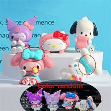 Sanrio Sanrio Hello Kitty & My Melody Set Of Five - Adorable Sleeping Posture Figurines For Office Desk Ornaments, Cake Decorations - Perfect For Halloween And Christmas