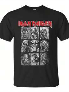 Playera informal de verano para hombre con estampado de calavera mexicana, cuello redondo, manga corta, 100 % algodón, 220 g de grosor. - Negro - Ver 1