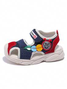 1 Pair Fashion Hollow Vamp Caterpillar Cartoon Kids Sports Sandals Non-Slip Soft Bottom Shoes, Suitable For Summer
