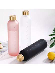 1pc 1000ML Portable Water Bottle, Modern Plastic Clear Sport Water Bottle For Outdoor - Multicolor - View 6