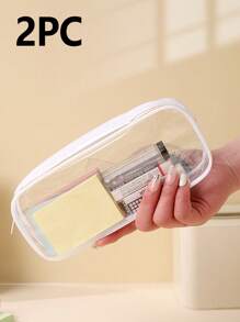 5-częściowy wodoodporny piórnik dla ucznia, gruba saszetka z PVC z zamkiem błyskawicznym, minimalistyczny pokrowiec z PVC na długopisy, przezroczysta plastikowa torba do przechowywania, wielofunkcyjna składana przezroczysta torba do przechowywania, torba do przechowywania artykułów papierniczych, torba na długopisy, torba do przechowywania kabli danych, torba do przechowywania biżuterii, przezroczysta torba na długopisy na egzaminy, przezroczysta torba z PVC do przechowywania pędzli kosmetycznych, łatwa w użyciu