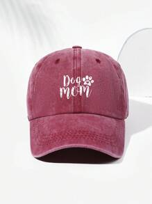 1 Stück unisex Hunde Pfote & Mutter Muster Vintage Baseball Kappe, personalisiertes minimalistisches Design geeignet für Outdoor Sport, Wandern, Lässig Tragen, verstellbare Größe, Mode & vielseitig