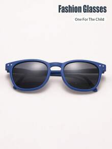 1 Pair Unisex Kids Rectangular PC Glasses, Fashion, Suitable For Daily, Vacation, Party Use - A - View 15