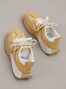 Neue Rundkappen-Schuhe mit komfortabler dicker Sohle und rutschfester Sohle, geeignet für Laufen, Sport und tägliche Anlässe in allen Jahreszeiten