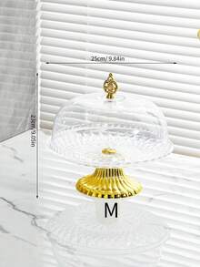 Cake Stand With Acrylic Dome Cover - Versatile Round Shatterproof Dessert Table Display Set With Round Plate, Vegetable Tray, Fruit Bowl - Party Cake Show - Multicolor - View 14