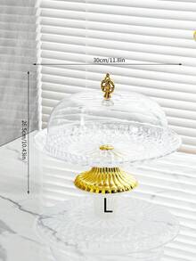 Cake Stand With Acrylic Dome Cover - Versatile Round Shatterproof Dessert Table Display Set With Round Plate, Vegetable Tray, Fruit Bowl - Party Cake Show - Multicolor - View 20