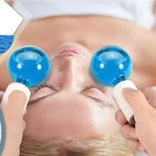 Bolas de belleza para rodillo Facial, masaje Facial frío, bolas de rodillo Facial con líquido anticongelante para reducir los hinchazones, 2 uds. - aleatorio - Ver 5