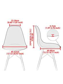 Bộ 1/2/4/6 chiếc bọc ghế hình lá và vỏ sò lớn chống thấm nước, bọc đệm lưng ghế liền mảnh màu trơn co giãn. - nhiều màu - Xem 5