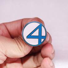 Fantastic Four Brooch Badge Backpack Accessory Hero Movie Merchandise - Silver - View 4