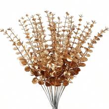 1/5/10/30/70PCS Artificial Plastic Plants Eucalyptus Leaves Birthday Party Decoration Wedding Flower Basket Bride Holding Flowers Home Decoration Dining Room Bedroom Windowsill Vase Decoration New Year Decoration Outdoor Garden Start Of School Season/Mother's Day Gifts