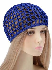1/4 Pcs Handmade Crocheted Sleep Cap/Hat, Hair Net For Women, Suitable For Daily Washing Face, Makeup, Sleeping Hair Sleep Cap - Multicolor - View 18