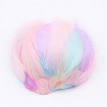 100 Stück bunte Gänsefedern 4-7cm klein & groß, für Traumfänger, Handwerk, Hochzeit, Geburtstag, Party, DIY Dekorationen