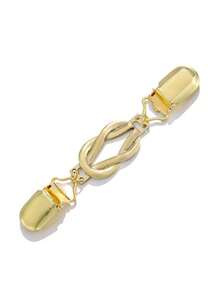 1pc Vintage Shawl Pin Brooch Cardigan Sweater Clip, Metal Dress Accessory, Suitable For Everyday Wear - A - View 7