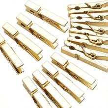 20 Pieces/50 Pieces/100 Pieces Golden Love Plastic Clothing Photos Paper Clips Mini Clothing Clips Postcards Home Wedding Valentine's Day Decorations