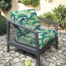 2/4/6 件弹力露台坐垫套，适合户外沙发套、可洗露台家具椅套 - 綠色 - 查看 5