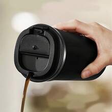 WORTHBUY 1 pezzo Bottiglia termica da 510 ml con coperchio, tazza da caffè in acciaio inossidabile 304 a doppio strato, borraccia da viaggio resistente al calore, tazza da bere portatile a tenuta stagna, mantiene acqua, latte e caffè caldi, adatta per studenti e adulti, da usare in casa, a scuola, in ufficio, per sport, picnic, campeggio e in auto - Multicolore - Visualizzare 7