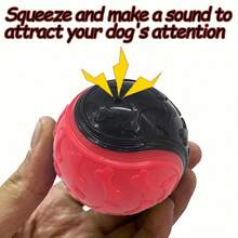 4 件/套耐用硅胶吱吱作响狗球 - 适合所有犬种，互动训练和取物玩具，耐咀嚼，兼容球发射器，无需电池 - 多种颜色