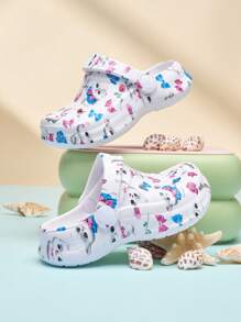 Sandali infradito per bambini di colore unito adatti per tutte le stagioni, impermeabili e antiscivolo in EVA, casual ed eleganti, con suola spessa e morbida, adatti per spiaggia e sport