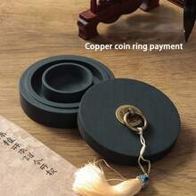 1 Piece Of Hot Pot Inkstone Calligraphy Special Multifunctional With Cover, Anti Evaporation And Non Drying Ink. Beginners Can Practice Calligraphy With A Brush And Grind Ink - Multicolor - View 8