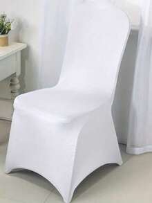 10/30pcs Elastic Spandex Chair Covers For Wedding, Hotel, Banquet, Reusable Stretch Chair Slipcovers For Halloween, Autumn, Birthday, Christmas, Bridesmaid Gift, Party, Room Decor, Bachelorette Party, Wedding, Graduation, Wedding Guest Favor, Birthday Party, Anniversary, Holiday Event, Mother's Day Gift, Back To School Gift - White - View 6