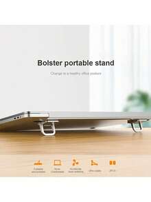 1个可折叠隐形笔记本电脑键盘支架 - 符合人体工学，纤薄便携，悬挂式通风散热，坚固防滑，适用于10-17英寸设备，美观的桌面节省空间配件