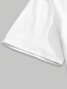 熊猫印花T恤，迷人黑白色，夏季 - 白色 - 查看 4