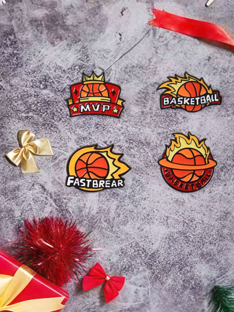 Basketball Game MVP Badge Sports Brooch Backpack Decoration Souvenir Pin, Personalized Award Halloween Halloween Accessories Teachers Day