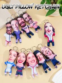 1 szt. spersonalizowany, zabawny brelok do kluczy z brzydkim motywem, spersonalizowany brelok do kluczy z motywem twarzy, wyjątkowy prezent dla przyjaciół i rodziny, spersonalizowany brelok do kluczy z motywem zdjęcia, zabawna seria, idealny na urodziny, walentynki, rocznice, ozdobny, wykwintny, stylowy, uroczy, kolorowy, uroczy, zabawny, spersonalizowany, spersonalizowany, niepowtarzalny, idealny prezent dla niej, idealny prezent dla niego, na rocznice, urodziny, przytulna, jesienna dekoracja, nadająca się do prania w pralce, druk cyfrowy