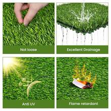 1PC/4PCS Artificial Grass Turf Tile, 12 X 12 Inch Interlocking Deck Tiles Turf Squares Fake Grass Mat For Pet, Dogs, Patio, Balcony Apartment Indoor Outdoor Flooring Decor Grass Turf Rug - Multicolor - View 6