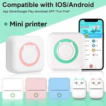 22 piezas Mini impresora fotográfica inalámbrica portátil en blanco y negro, Mini impresora de pegatinas compatible con iOS y Android sin impresión a color, impresora de bolsillo Bluetooth con impresión instantánea, regalos de temporada de regreso a clases para estudiantes y amigos