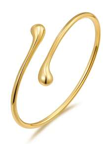 1 Stück vintage minimalistischer Oberarmreif, modischer geometrischer Tropfen Armreif für Frauen, verstellbarer Schmuck