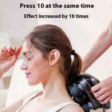 BESTRIVER New Ten Head Massage Gun High Frequency Vibration Muscle Relaxation Massager Professional Grade Household USB Charging Massage Gun - White - View 4