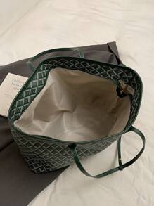 SHIMEINI 2pcs/Set 2025 New Fashion Patchwork Tote Bag, Large Capacity Travel Bag, Shopping Bag, Suitable For Women, Daily Use, Back To School Students, Vacation, Holiday, Date, Gift