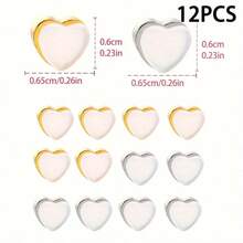 2pcs/6pcs Heart-Shaped Silicone Earplug Backs, Support Earrings From Falling Down