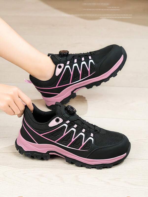 Scarpe da lavoro con punta in acciaio per donne, leggere e alla moda, scarpe di sicurezza confortevoli e traspiranti, suola in gomma anti-perforazione e antiscivolo, scarpe da trekking indistruttibili per l'industria delle costruzioni, magazzini, officine di forgiatura, locali industriali, scarpe da lavoro per uomo, per esterni, trekking, esplorazione della natura selvatica, sport, stivali da lavoro per magazzino