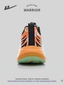 WARRIOR 1 Pair Men's Front Lace-Up Sports Shoes, Mesh Breathable Soft Sole Non-Slip Versatile Comfortable Shoes, Hollow Thickened Cushioned Shock Absorbing Running Shoes For Outdoor/Casual Wear - Green - View 4