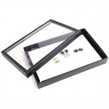 100Slot Velvet Sponge Ring Display Box Cardboard Jewelry Storage Case Holder Showcase Ring Cufflink Jewelry Tray - View 3