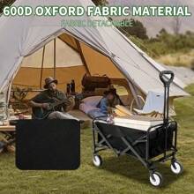 Heavy Duty Collapsible Wagon Cart - Large Capacity Foldable Beach Cart For Camping,Sports,Shopping & More , Portable & Easy To Store