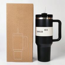 Compatible With Stanley Cup 40 Oz, 1 Piece, 40 Oz Stan Cup, 40oz With Handle, 40 Ounce Stainless Steel Insulated Water Bottle With Handle, 1200ml Wide Mouth Water Tumbler Iced Coffee Mug, Double-Walled Vacuum Insulation, Keeps Drinks Hot/Cold For Hours, Perfect For Outdoor, Gym, Travel,Hiking, Camping, Sports,Work, School, And Outdoor Adventures
