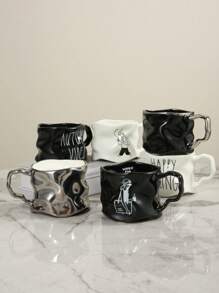 1pc Personalized Creative Coffee Mug, High-Quality, Suitable For Home, Office, Cafe Use Back To School